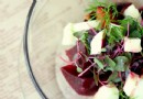 Rezept für pochierten Birnensalat 