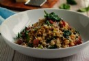 Risotto-Rezept mit Gerste und Spinat 