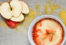 Milchreis mit Apfel und Erdbeerpüree Rezept 