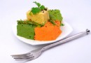 Dreifarbiges Dhokla-Rezept 