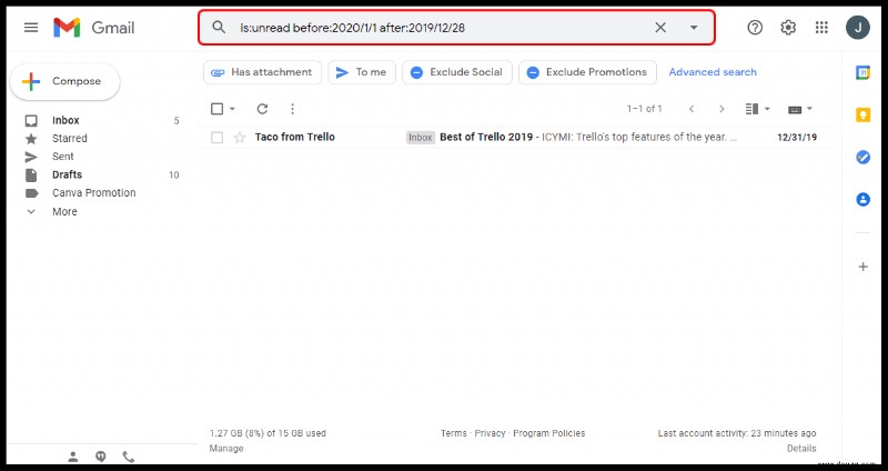 So finden Sie ungelesene E-Mails in Gmail