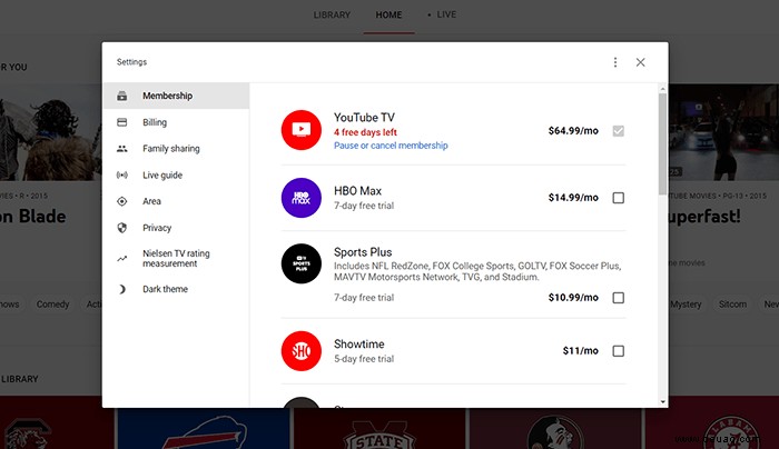 YouTube TV – So fügen Sie Premium-Kanäle hinzu