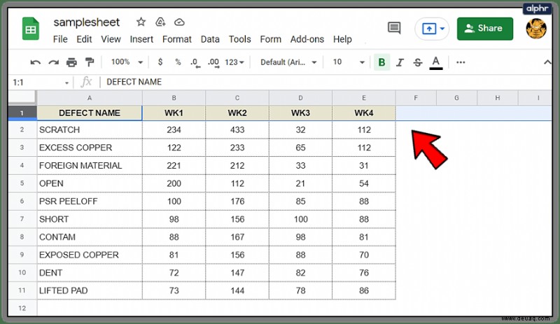 So alphabetisieren Sie Daten durch Sortieren in Google Tabellen