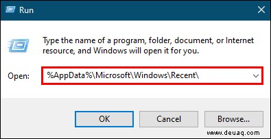 So löschen und deaktivieren Sie zuletzt verwendete Dateien in Windows 10