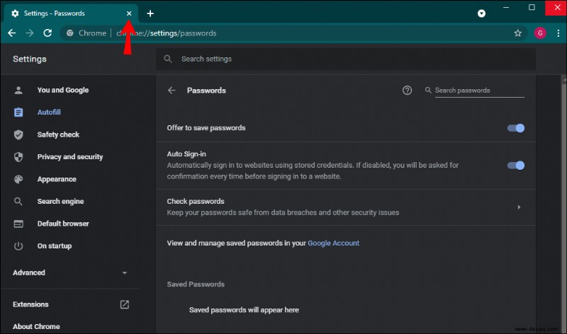 So zwingen Sie Google Chrome, ein Passwort zu speichern