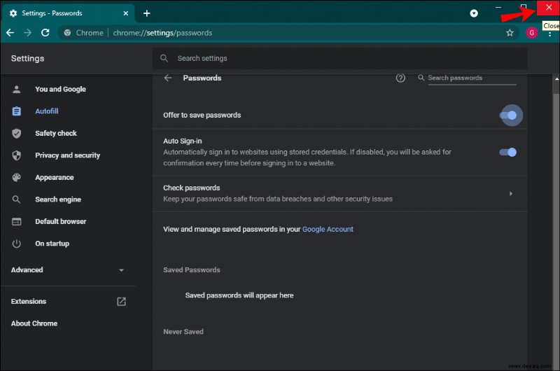 So zwingen Sie Google Chrome, ein Passwort zu speichern