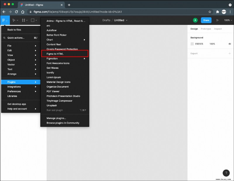 So exportieren Sie Code in Figma