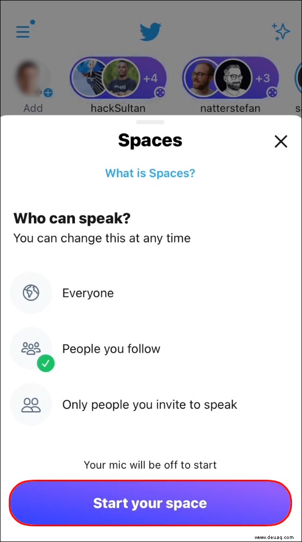 So verwenden Sie Twitter Spaces