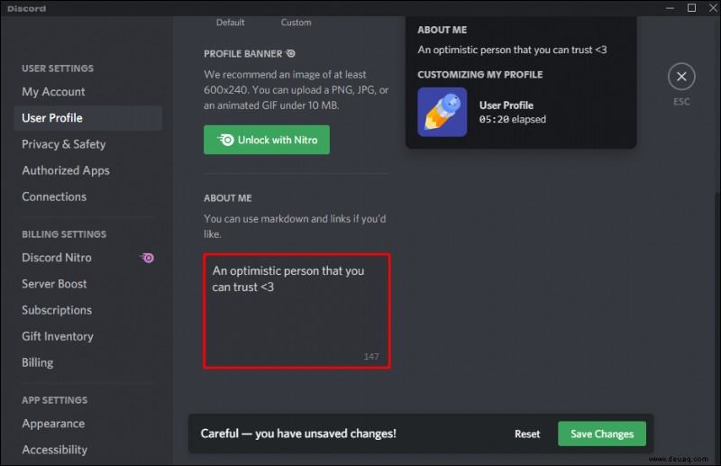 So fügen Sie den Abschnitt „Über mich“ in Discord hinzu 