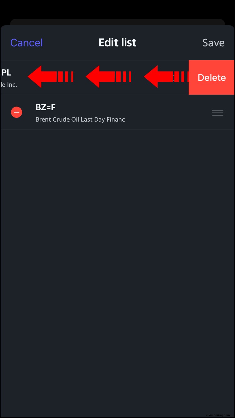 So löschen Sie eine Aktie in Yahoo Finanzen