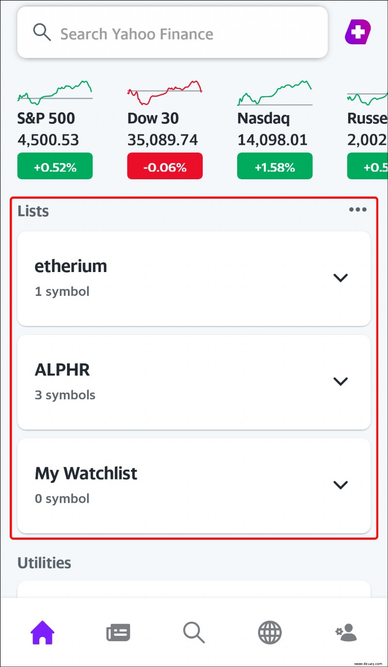 So löschen Sie eine Aktie in Yahoo Finanzen