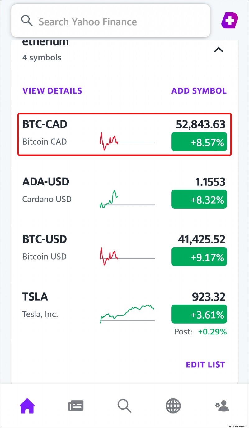 So löschen Sie eine Aktie in Yahoo Finanzen